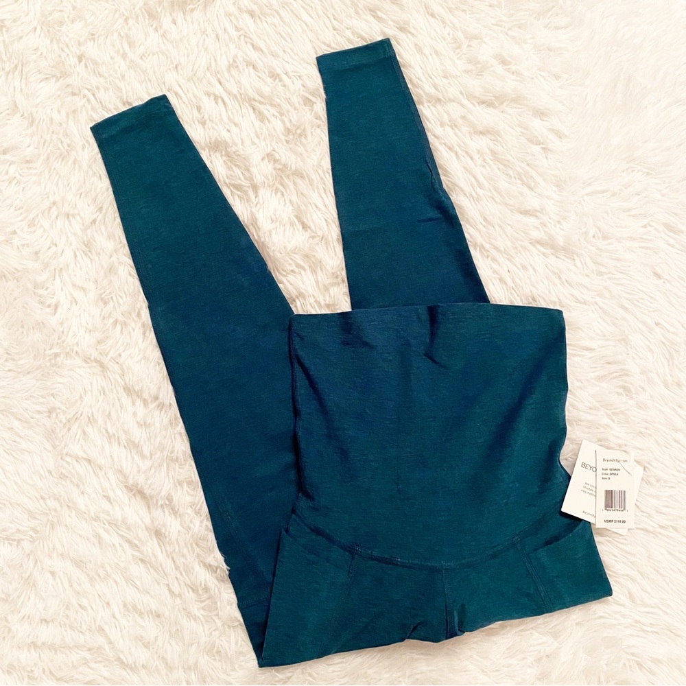 BEYOND YOGA BEYOND THE BUMP SPACEDYE MATERNITY POCKET LEGGING SMALL